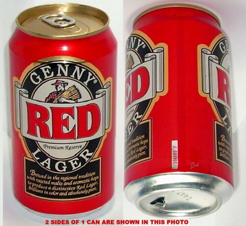1990's GENNY RED LAGER PREMIUM RESERVE BEER CAN GENESEE ROCHESTER,NY.NEW YORK 