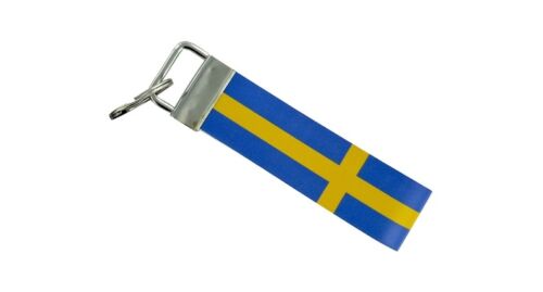 Keychain stripe key lanyard flag keyring ring car jdm band remote sweden