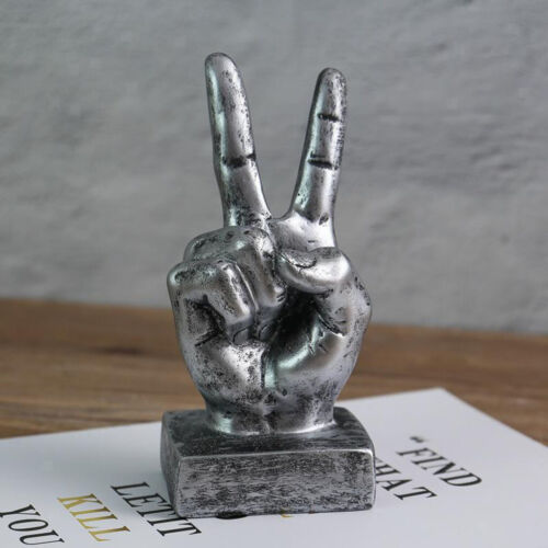 Pack of 3 Modern Resin Art Hand Gesture Sculpture Statue Decor Adornment 