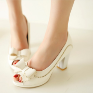 Women's Mary Jane Peep Toe Round Toe High Heels Block Pumps Dress Shoes Size 