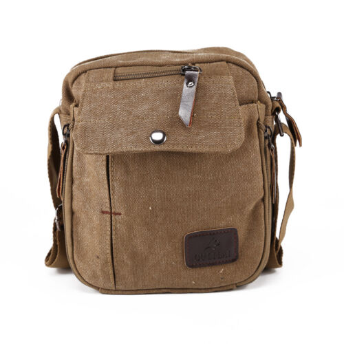 Men's Military Canvas Travel Hiking Messenger Satchel School Shoulder Casual Bag 