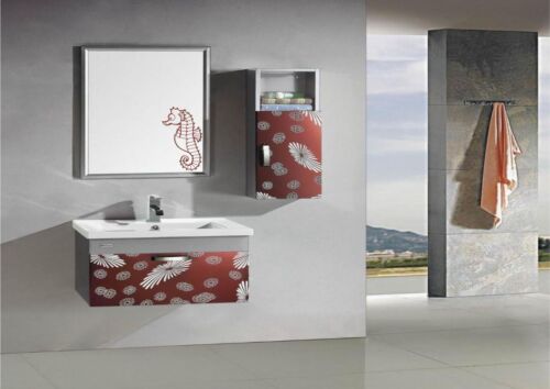4 hippocampes autocollant Mural Luxe transfert autocollant salle de bain murale art pochoir tatouage