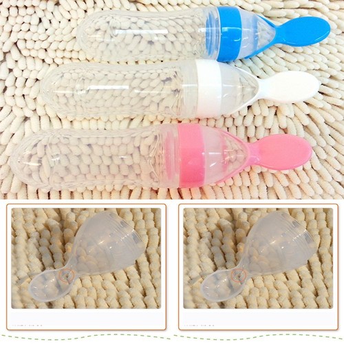 Squeeze Cereal With Feeder Bottle Extrusion Squirt Rice Spoon Baby Food