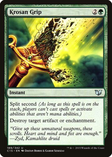 Krosan Grip Commander 2015 NM-M Green Uncommon MAGIC THE GATHERING CARD ABUGames 