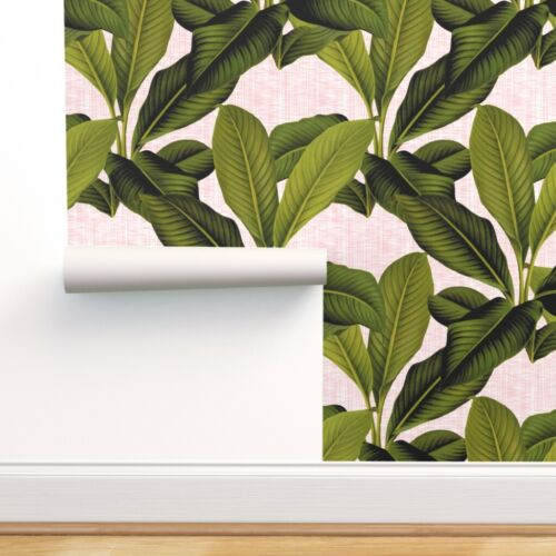 Peel-and-Stick Removable Wallpaper Leaves Green Palm Botanical Tropical Jungle