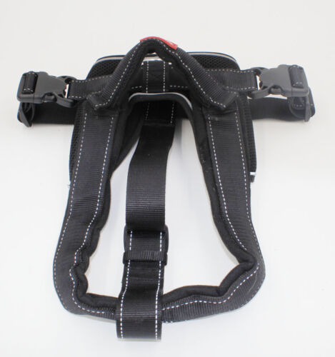 Patento Pet Dog Harness Padded With Dog Collar Black with Integrated Leash