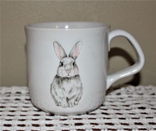 Williams Sonoma Embossed Bunny Rabbit Coffee Mug