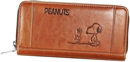 Peanuts Snoopy Wallet 29 Cards Storage Maron Brown 750 
