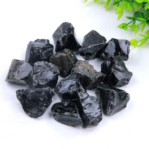 1* Natural Black Obsidian Tumbled Gemstone Healing Crystal Stone Home Decor T9M0 