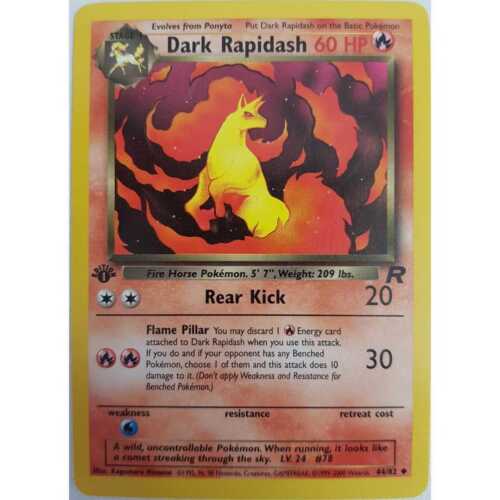 Dark Rapidash 44/82-1st Edition Team Rocket Pokemon Englisch NM/Mint 