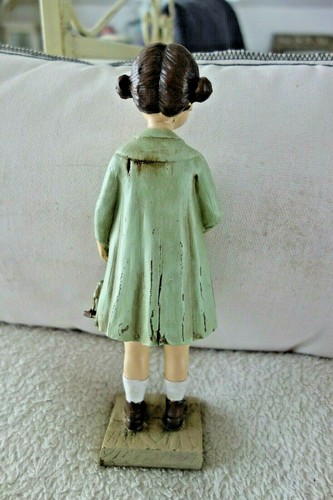 Shabby Kleines Mädchen Mit Schaukelpferd Deko Figur 23x8x6cm Retro Antiklook NEU
