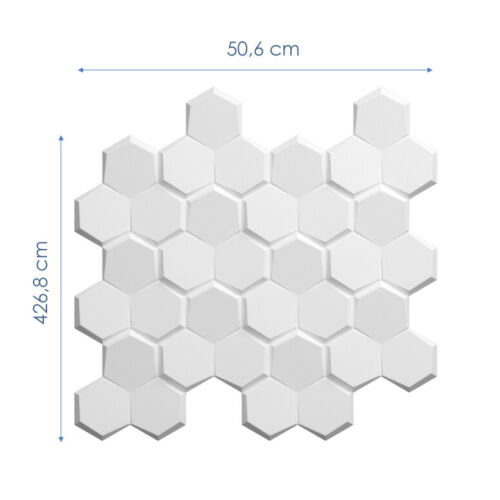 1pcs 50x50cm Details about   3D Styrofoam Panels Honeycomb Deco10 0,76-8,36sqm 