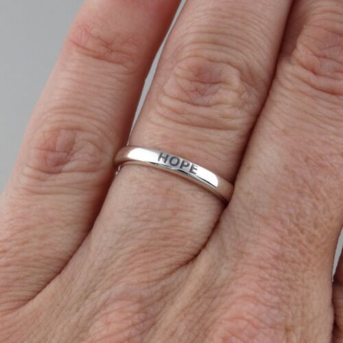 HOPE Engraved Stackable Ring 925 Sterling Silver Multiple Sizes Available *NEW*