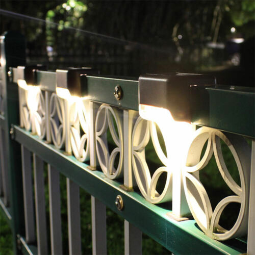 4Pack Solar LED Deck Lights Outdoor Path Garden Pathway Stairs Step Fence Lamp 