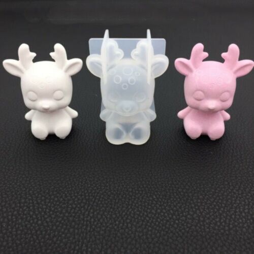 Reindeer Mold Mold Craft Christmas Jewelry Mould Silicone Resin Tool Casting 3D 