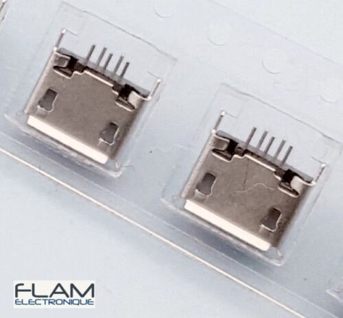 5x Connecteur à souder micro type B USB femelle 180°/ 5x Female connector solder 