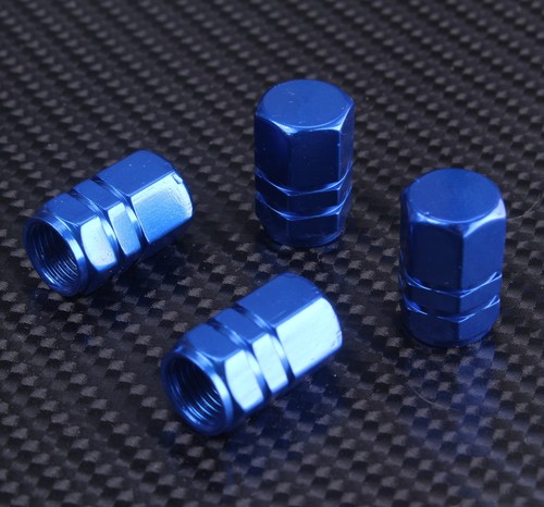 Aluminium Valve Dust Caps Car Bike Van BMX Dustcaps Metal For Him Blue Red Black