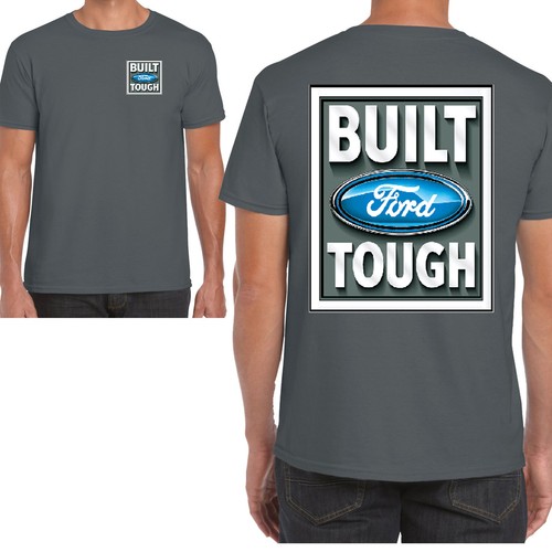 Homme Ford T Shirt Built Tough Genuine Garage V8 Pick up Truck Hot Rod Muscle Car