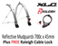 LOCK XLC Reflective Mudguards 700c x 45mm Silver With 3M Reflective Strips