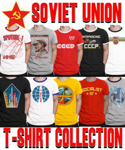 Mens SOVIET UNION T-Shirt Choice of SPACE Program Communism CCCP USSR Socialism 