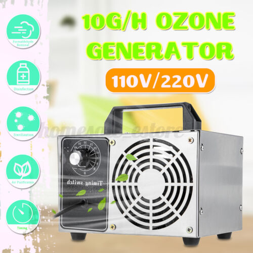 Portable Ozone Generator 10g//h Ozonizer Air Water Purifier Sterilizer Treatment