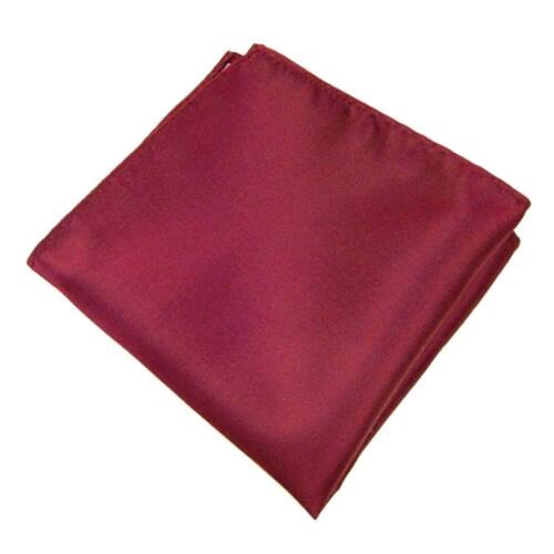 Fine Men/'s Smooth Silk Solid Color Pocket Squares #NE8