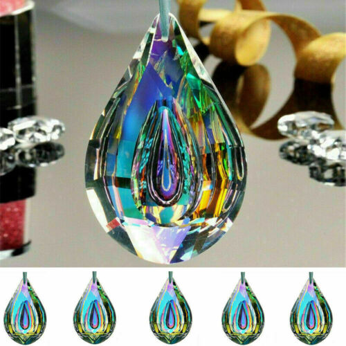 Details about  / Rainbow Crystal Glass Pendant Prisms Suncatcher Chandelier Hanging Decorations