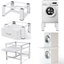 Tumble Dryer Washing Machine Pedestal Kit with Pull-Out Shelf Drawer White Base