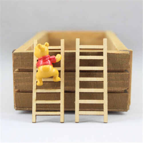 4Pcs Dollhouse Miniature Fairy Garden Wood Step Ladder Home Furniture-Decoration