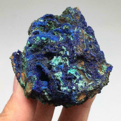 Natural Azurite Malachite Geode Crystal Mineral Blue Ore I1P5 UK Home J3N1 