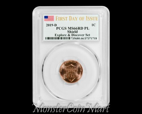 2019-D Lincoln Cent Explore and Discover Set PCGS MS66RD PL FIRST DAY OF ISSUE