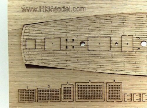 1:87 Airfix HMS Bounty wood deck for model