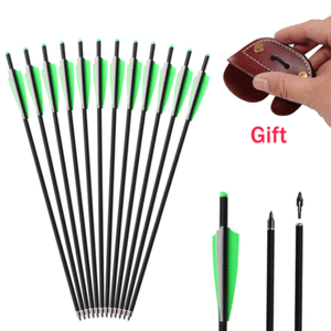20/'/' Archery Carbon Crossbow Arrows Hunting Replacement Field Tips Finger Guard