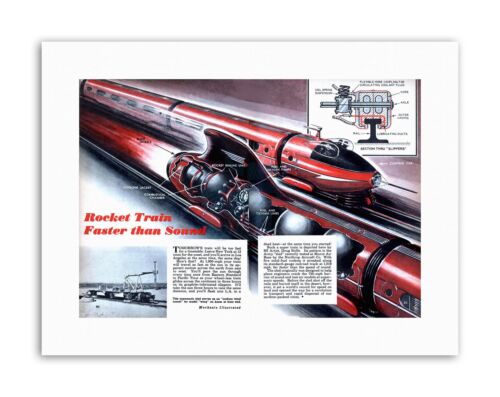 FUTURE ROCKET TRAIN DESIGN CUTAWAY USA FINE Travel Sport Canvas art Prints