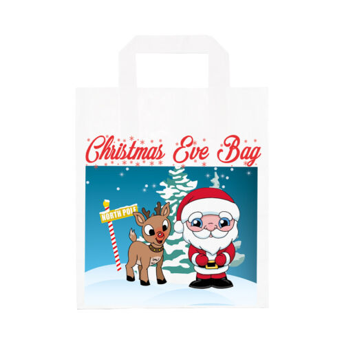Christmas Eve Gift Bag Boys Big Kids Girls Santa /& Reindeer Design