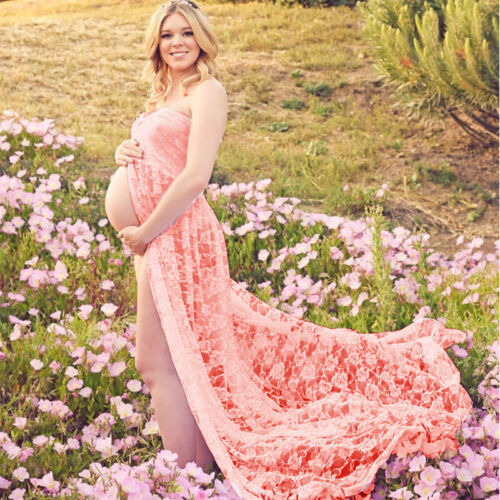 Women Ladies Pregnant Long Maxi Dress Maternity Gown Party Pregnancy Photography