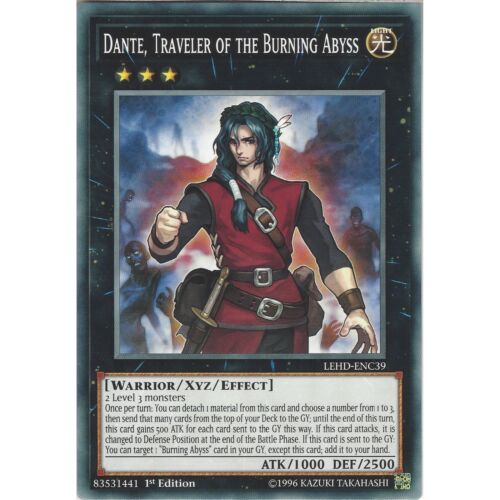 Yu-Gi-Oh Dante Traveler of the Burning Abyss LEHD-ENC39 Common Card 1st Edition 