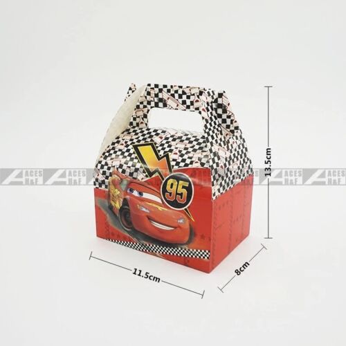 6x Disney Cars Party Loot Lolly Box Bag Supplies Bunting Flag Cake Banner 