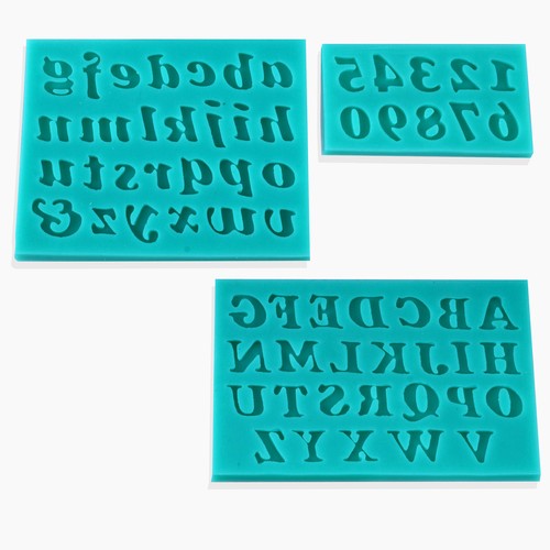 3D Silikonform Alphabet Form Gußform Fondant Fondatform Mould Tortendekoration