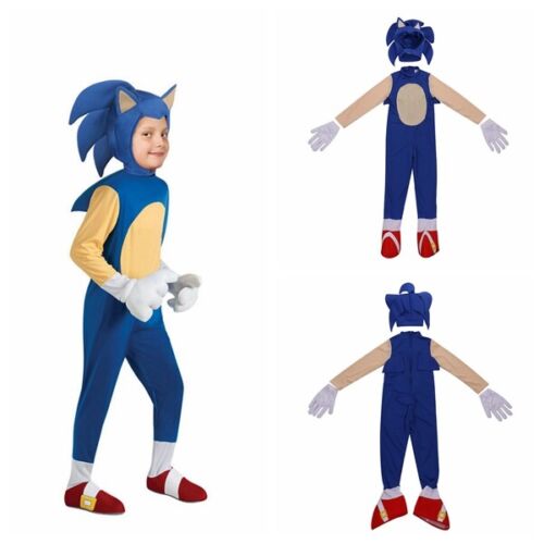 Sonic Hedgehog Kinder Cosplay Kostüme Jungen Kostüme Film Sonic Igel Overall Neu 