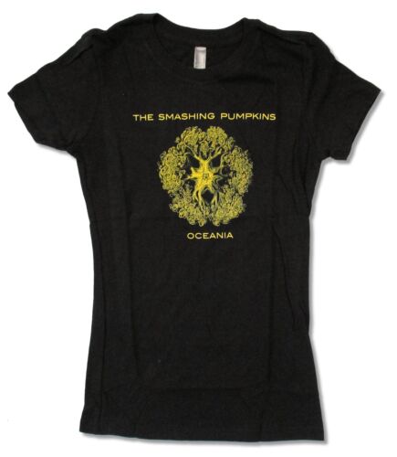 Smashing Pumpkins Oceania Girls Juniors Black T Shirt New Official 