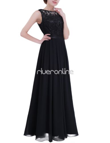 Women Long Chiffon Evening Formal Party Cocktail Dress Bridesmaid Prom Gown 