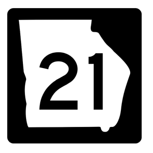 Georgia State Route 21 Sticker R3570 Highway Sign