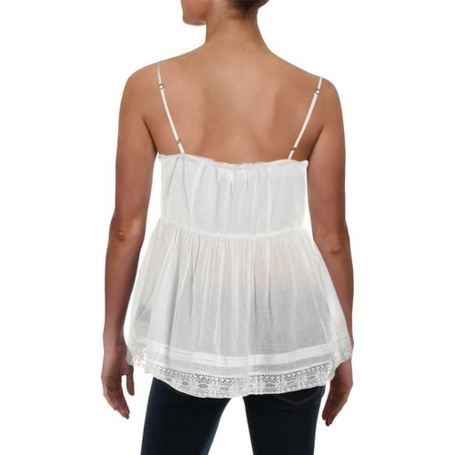 VELVET BY GRAHAM /& SPENCER Womens White Cotton Camisole Top Shirt XS BHFO 5363