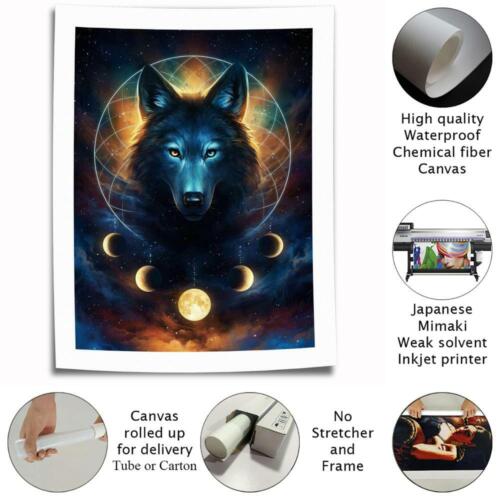 Domineering wolf head HD Canvas printed Home decor painting room Wall art poster 