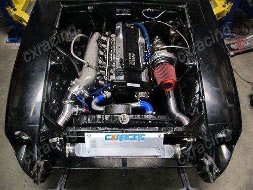 CXR Aluminum Radiator piping kit for Datsun S30 240Z 260Z 280Z RB20 RB25 RB25DET
