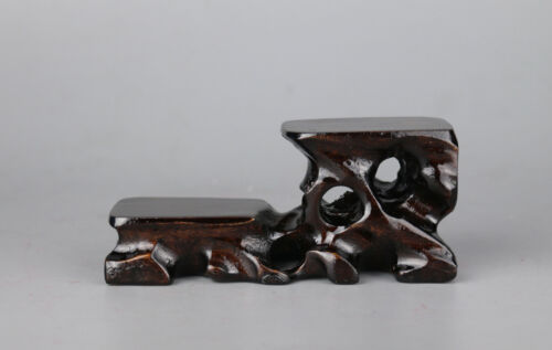 display stand wood china Antique style wooden carved small base 