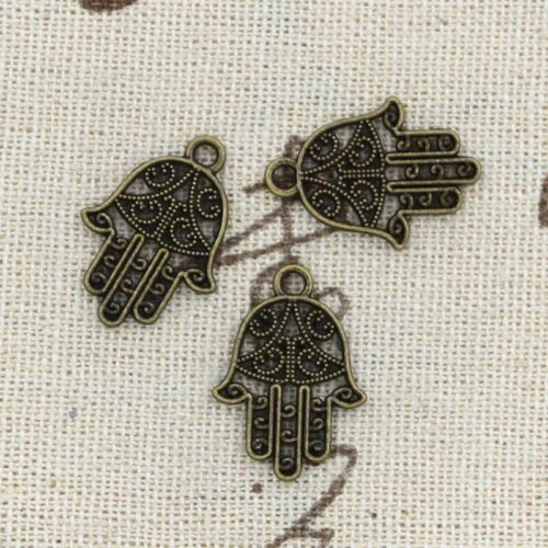 20pcs Antique Hamsa Palm Charms 20x15mm Vintage Tibetan Pendant Charm Jewelry Ma 