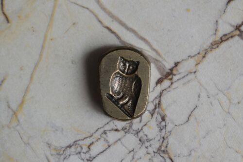 Vintage Die OWL Pendent Making Brass Hand Casting Jewelry Mold Stamp Seal