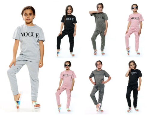 Enfants Filles Vogue YE Saint West à manches courtes T-shirt /& pantalon de détente sets